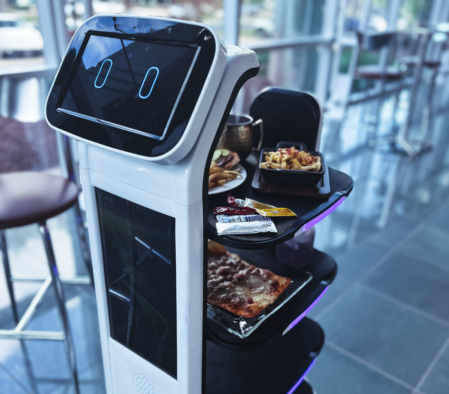 Waiter Robot serving food to guests